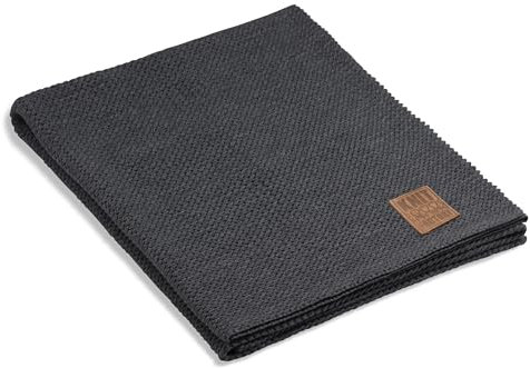 KNIT FACTORY - Maxx Plaid - Anthrazit - 160x130 cm