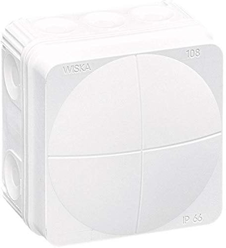 Wiska 10060622 Weatherproof Junction Box IP65 76mm x 76mm x 51mm (White)