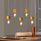GBLY Pendelleuchte Holz Esstischlampe - 5 flammig Vintage Hängelampe Esstischlampe Hängeleuchte E27 Pendellampe für Esszimmer Küchen Wohnzimmer Restaurant Bar Ohne Leuchtmittel