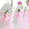 BIT.FLY 50 Pcs Ruban Chaise Mariage Noeud de Chaise - Rubans en Organza Housse de Chaise 18 x 275cm Decoration Chaise pour Les Fêtes Mariages Célébrations (Rose Clair)