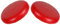 HomeDecTime 2 Stück Hocker Bezug PU-Leder Hockerbezug rund für Rollhocker Arbeitshocker Hocker - rot
