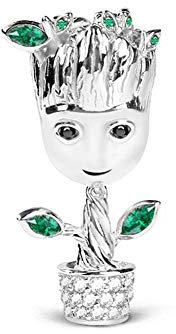GNOCE Baum Mann Charm Anhänger 925 Sterling Silber 18k Rosegold plattiert Perlen Charms mit Zirkonia Schmuck für Armbänder Halsketten Geschenke für Damen Herren