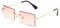 Long Keeper Rimless Rectangle Sunglasses UV400 Antiglare Fashion Frameless Square Glasses for Women (Gold Gradual Pink)