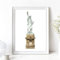 Kunstdruck Din A4 - Freiheitsstatue - Statue of Liberty - New York City Aquarell Poster Bild - ohne Bilderrahmen