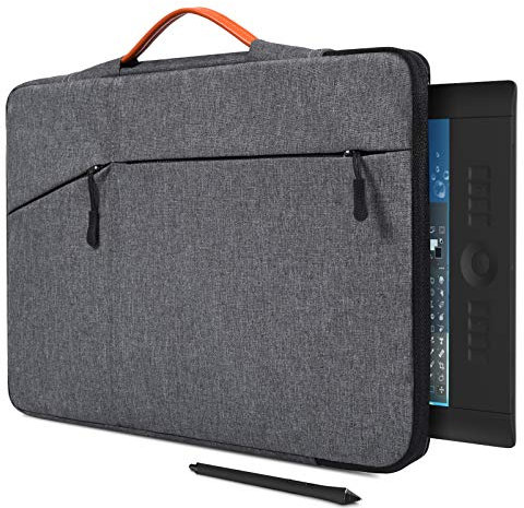 Waterproof Drawing Tablet Sleeve Case Compatible with Huion KAMVAS Pro 16, Wacom Cintiq 16/Intuos Pro Large PTH860, Space Grey