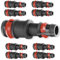 Suinga Pack 100 Enlace Riego por Goteo 20mm a 16mm Anilla de Seguridad| Manguito conector riego tuberia 16 mm a tuberia 20 mm