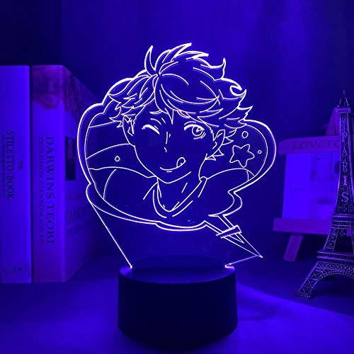 Haikyuu Oikawa Tooru - Anime LED Nachtlicht RGB Farbänderung 3D Illusion Licht Dekorative Atmosphäre Kindergeburtstagsgeschenk-16 Farbe mit Fernbedienung