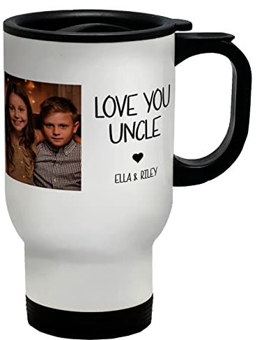 Shopagift Personalised Photo Travel Mug Cup Love You Uncle