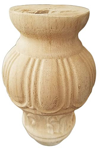 Cfty Möbelbeine12 cm Holzapplikationen Blumenschnitz-Aufkleber Dekorative Holzleisten Schrank Möbelbeine Architektur Wohnkultur (1 Stück)