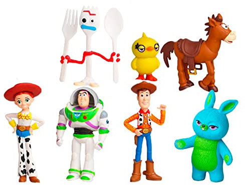Toy Story Tortendeko, Toy Story Figuren Set, Buzz Cake Topper, Figur, Kuchen Dekoration Geburtstag, Tortenaufleger, Cupcake Deko, Torten Deko, für Kinder, 7PCS