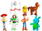 Toy Story Tortendeko, Toy Story Figuren Set, Buzz Cake Topper, Figur, Kuchen Dekoration Geburtstag, Tortenaufleger, Cupcake Deko, Torten Deko, für Kinder, 7PCS