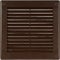 Vent Systems Griglia di ventilazione quadrata piatta, 11,4 x 11,4 cm (dimensioni di apertura), in plastica marrone, per prese d'aria HVAC 15 x 15 cm (dimensioni complessive)