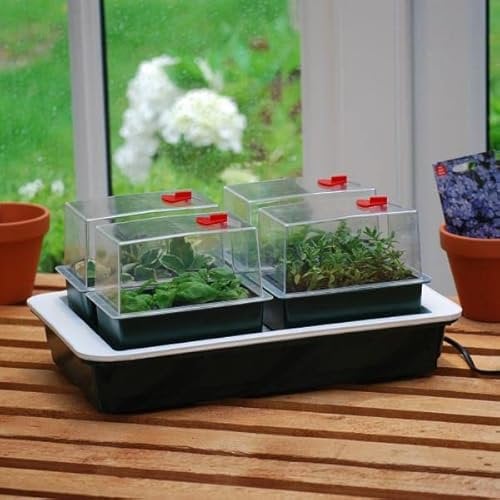 4 mini serre chauffante FAB4-38,5 x 24 x 17,5 cm - Garland germination-bouturage