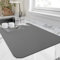 HotLive Tapis égouttoir pour comptoir de cuisine, résistant à la chaleur avec dos en caoutchouc antidérapant, super absorbant, facile à nettoyer, gris foncé, 40,6 x 45,7 cm