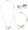 Disney Lilo und Stitch Schmuckset, Mickey & Minnie Mouse Armband Halsband Schmuckkästchen - Mädchen Geschenke (Silber Minnie Mickey)