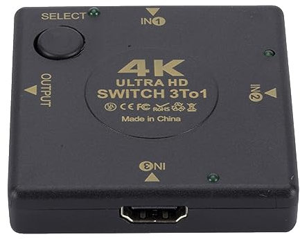TROONZ Laptop Splitter For 3 Monitors - Monitor Selector Out - 4K HD Monitor Box, Multiple Connector, Monitor Selector