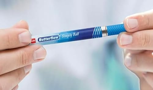 Cello Butterflow Simply Ball Kugelschreiber| blau |1Stück oder 10 Stück (10)