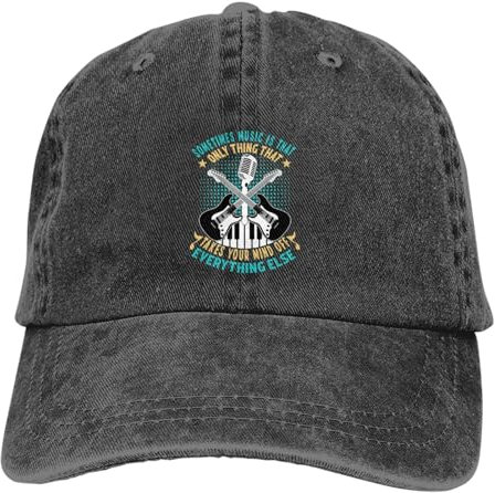 Baseballkappe mit Aufschrift You Can Never Have Too Many Guitars, verstellbar, originell, klassisch, flaches Profil, Baumwolle, für Herren und Damen, Guitar Rock Black 31, Einheitsgr��e