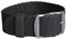 MAMA'S PEARL 14–22 mm Nylon-Uhrenarmband, Canvas-Stoff, gewebtes Armband, passend for Perlon-Uhrenarmband, einteiliges Armband, 14 mm, 16 mm, 18 mm, 20 mm, 22 mm(Black,14mm)