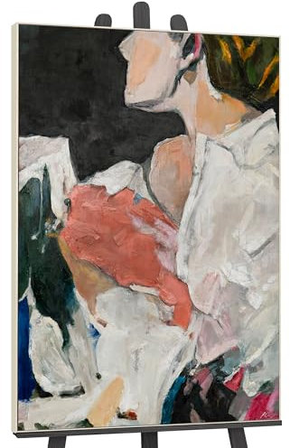 YS-Art Luxus Acryl Gemälde auf Leinwand Abstraktion der Silhouette handgemaltes Wandbild modernes Wohndekor abstraktes Bild echte Kunst 120x80 cm