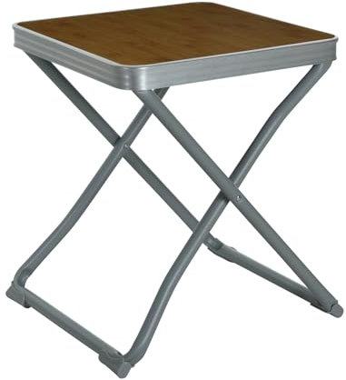Mojawo 2in1 Camping Klapptisch -Campingstuhl Hocker Camping Gartentisch Fußhocker - Ultraleicht aus Aluminium - L40xB40xH47cm