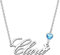 Kraven Damen Kette mit Namen Blauer Geburtsstein-Anhänger Halskette Namenskette Geschenk Personalisiert Damenkette Buchstaben Kette Geschenkidee für Frauen Teenager Mädchen Tochter (Clara)