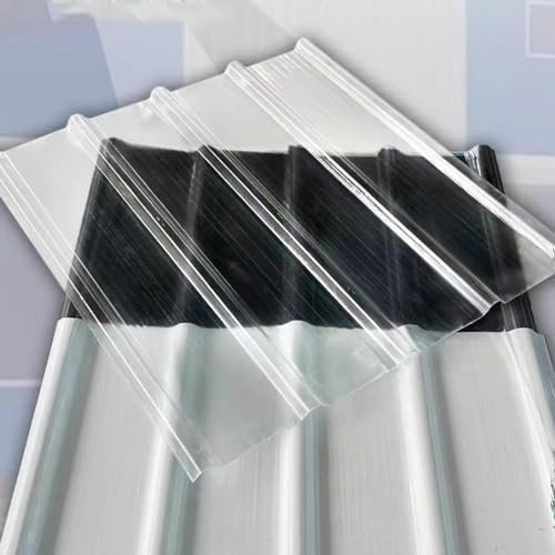 1,2 Mm Klares Dachplatten,1 Stück Wellplatte,Wetterfest/Uv-Beständig/Schlagfestigkeit Dachpaneele,Profilblech Trapezblech Dachblech,für Schuppen,Carports,Gewächshausplatte (0.9x1.6m/35x63in)