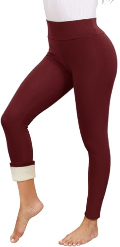 Decorie Termoleggings dam vinter fodrade leggings fleece termobyxor dam varma termoleggings hög midja termostrumpbyxor dam ogenomskinliga
