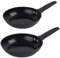 Russell Hobbs COMBO-9103 Verde Thermocollar Frying Pan Set – 20/24cm Healthy Ceramic Non-Stick Coating, PFAS-Free, Recycled Aluminium Body, Induction Cooking Pans, Temperature Indicator Cookware