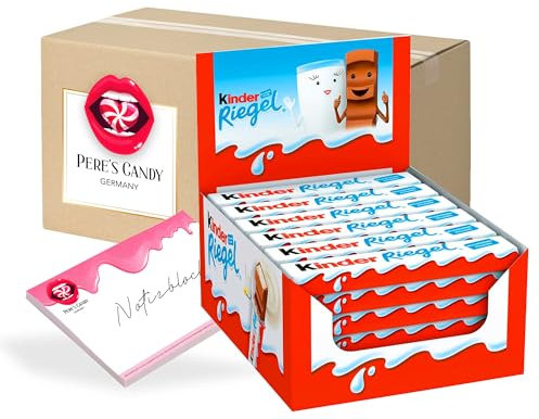 Kinder Riegel 36x21g für Pere's Candy Bundle + Notepad DIN A7-25 Blatt