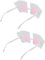 Amosfun 1 Satz 2 Stk Spielkarten brille geschiere party sachen Funny glasses Costume glasses White glasses Geburtstagsparty-Brille Gläser Spielkartenbrille Partyzubehör Abs Weiß