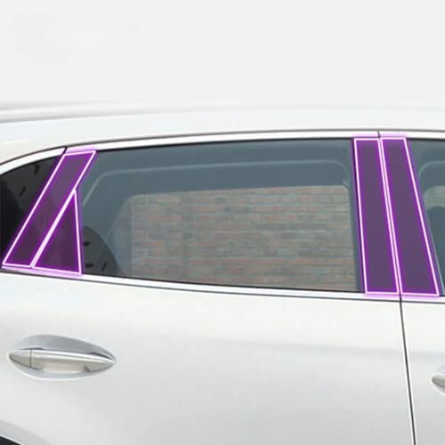 Auto-Außenkörperfolie, B C, Fenstersäule, Kratzschutz, TPU/PPF-Folie, Zubehör, für rotes Banner HS5 2019–2023 (transparent)