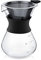 Cafetière manuelle en verre avec filtre en acier inoxydable, Par défaut.
