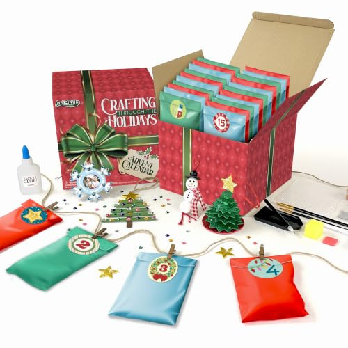ArtSkills 25 Tage Weihnachten Basteln Adventskalender 2024 Basteln durch die Feiertage Arts & Crafts Adventskalender für Kinder