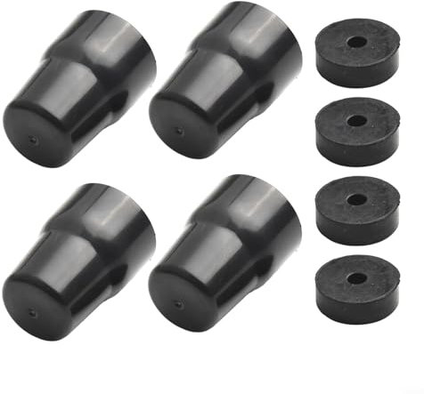 Oniissy 2/4PCS Radiator Valve Cap Replacement Black Plastic Radiator Cap,Plastic Vale Cap Easy Fit - Eliminate Risk of Radiator,Replacement Valve Covers(4PCS)