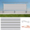 Brise-vue pour balcon - 1 m x 10 m - Résistant aux intempéries - Protection UV - Rayures grises - Idéal pour véranda - Avec œillets et attaches de câble en nylon