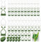 LXBCTOP 90 clips para plantas, 5 modelos de soporte de pared para plantas, clips invisibles para plantas trepadoras, clips de fijación para plantas trepadoras, verdes y blancos