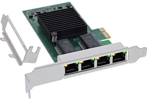 InLine Quad Gigabit Netzwerkkarte, 4X RJ45 1Gb/s, PCIe x1, 51127D