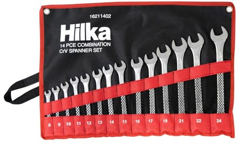 Hilka 16211402 14 PCE Combination Spanner Set in Pouch Metric