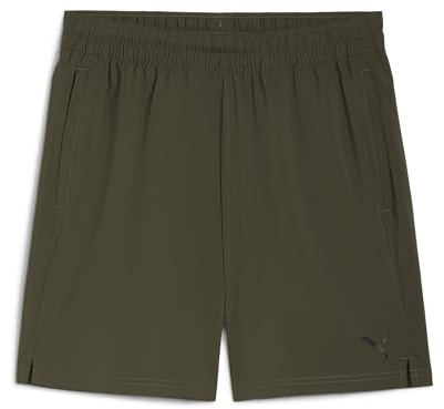 PUMA Herren Train All Day Foundations Gewebte Shorts M, Dark Olive Green