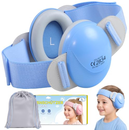 ECHOCUBE Protezioni auricolari per Neonati, Cuffie per Neonati Antirumore da 25dB per Bambini da 0 a 48 Mesi, Cuffie per Neonato con Cancellazione del Rumore per Aereo e Sonno