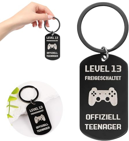 Geburtstag Geschenk,13. Mädchen Junge Coole Geburtstagsgeschenke, Schlüsselanhänger mit Box Geschenk für Teenager Geschenkideen 13 Jahre Birthday Gifts zum Freunde,Brüder und Schwestern (13 Jahre)