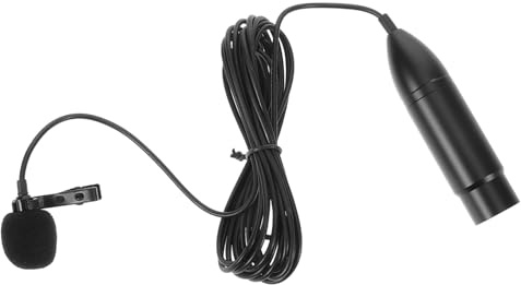 BESPORTBLE Three-pin Xlr Lavalier Microphone Wearable Lapel Mic for Conferences Vocal Recording Live Streaming Plug and Play Design with Cable