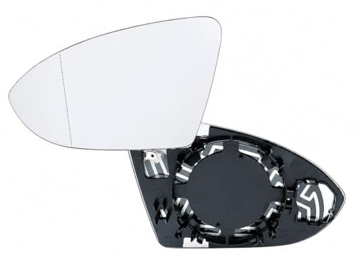 HZ-DESIGN Spiegelglas Ersatzspiegel Links Fahrerseite Spiegel asphärisch 5G0857521 kompatibel mit Golf 7 und Variant