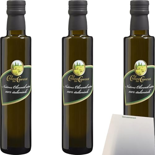 usy Block mit Le Chiuse Natives Olivenöl extra 3er Pack (3x250ml Flasche) + usy Block