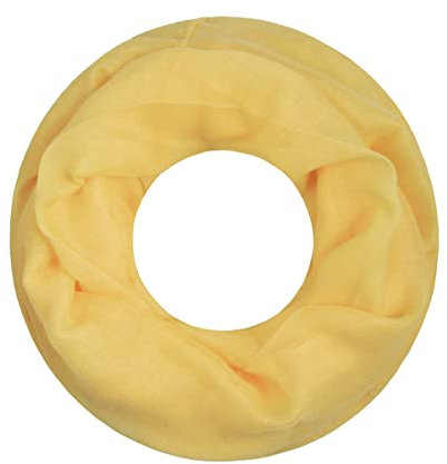 Majea Loop Cary Basic Schal Tuch Damen-schal Schlauchschal Rundschal Halstücher uni unifarben Loopschal einfarbig (880005) (gelb 1)