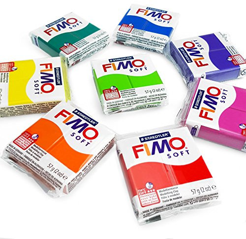 FIMO Soft Polymer Oven Modelling Clay - 57g - Set of 8 - Rainbow Colours
