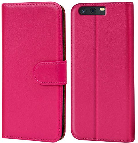 Verco custodia per Huawei P10, Case per P10 Cover PU Pelle Portafoglio Protettiva, Rosa