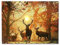 YISUMEI Decke 150x200 cm Kuscheldecken Sanft Flanell Weich Fleecedecke Bettüberwurf Hirsch im Herbst Wald