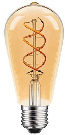 NCC-Licht LED Spiral Filament 5W = 25W E27 gold gelüstert extra warmweiß 1800K DIMMBAR (ST64 Edison)
